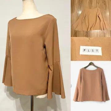 PLST 플라스테 에스테르 스트레치 플레어 슬리브 풀오버 M