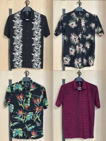 VOLCOM 반팔 알로하 셔츠 4장 세트 US S (일본 M 상당)