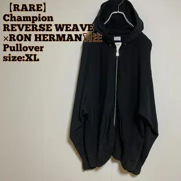 [레어] Champion x RON HERMAN 별주 풀오버 블랙 XL