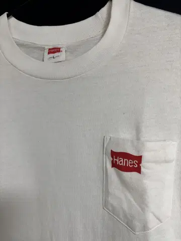 헤인즈 70년대 무지 T 포켓 T 빈티지 피타 T