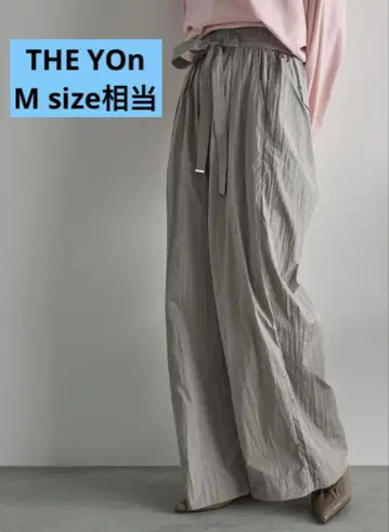 THE YOn 샤이니 그레이 나일론 턱 와이드 팬츠 Collection