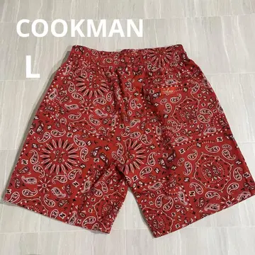 COOKMAN 하프 팬츠 L 페이즐리 무늬 올 패턴