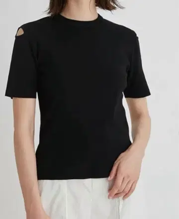 emmi [emmi atelier] 컷오프 숄더 니트 블랙
