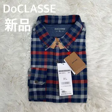 새상품 DoCLASSE 두클라세 긴팔 셔츠 플란넬 셔츠 남성용 XL