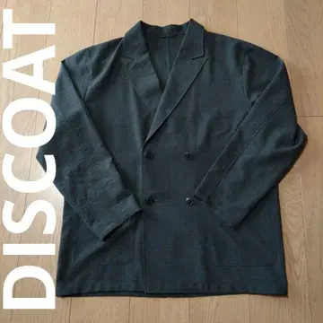 DISCOAT 테크 린넨 빅 셔츠 자켓 블랙