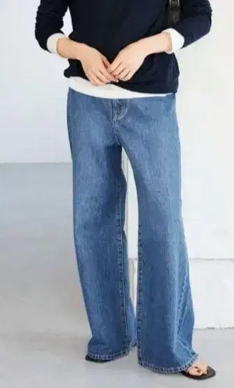 SLOBE IENA LE DENIM 배기 팬츠 38 블루 A