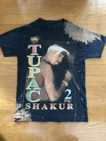2Pac 빈티지 티셔츠 페이드 2016