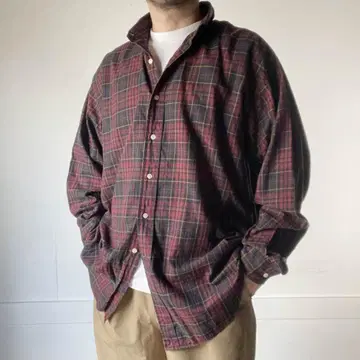 90s 랄프 로렌 BLAKE 버튼 다운 체크 무늬 긴팔 셔츠 L