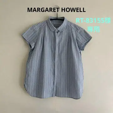 MARGARET HOWELL 코튼 셔츠 스트라이프 사이즈 1