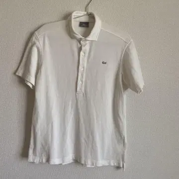 LACOSTE 화이트 피케 셔츠 사이즈 3