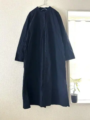 유니클로 네이비 롱 셔츠 원피스 버튼 포함