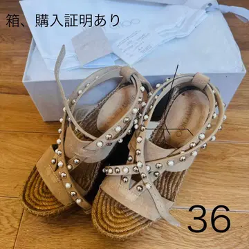 JIMMY CHOO 36 에스파드리유 샌들 베이지