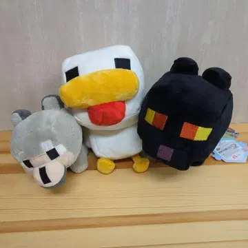 마인 크라프트 봉제 인형 늑대 닭 고양이 프라이스