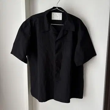 실물 미군 숏 슬리브 셔츠 블랙 염색 L 밀리터리 셔츠