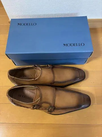 MODELLO 브라운 더블 몽크 스트랩 신발