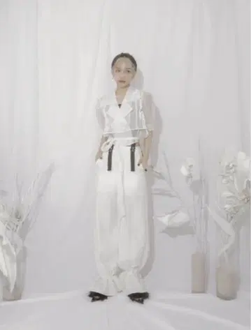 melt the lady 시스루 숏 트렌치 상의