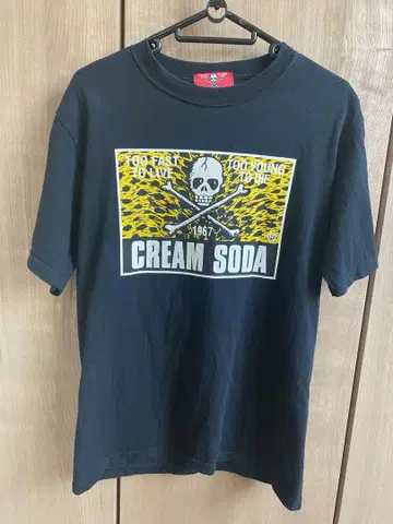 CREAM SODA 티셔츠 각 해골 레오파드 무늬 S
