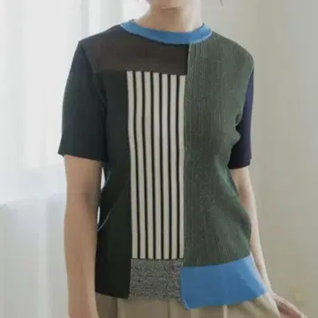 UNITED TOKYO 블로킹 콤비 썸머 니트