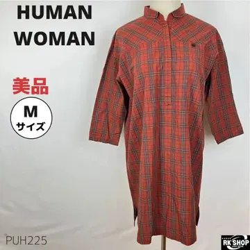 새상품급 HUMAN WOMAN 셔츠 튜닉 체크 M