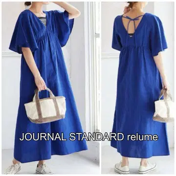 JOURNAL STANDARD relume 린넨 코튼 V넥 원피스