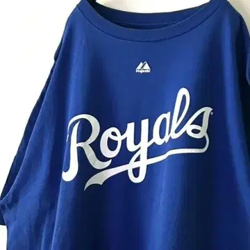 마제스틱 MLB 로얄스 티셔츠 XL 블루 파랑 구제 의류