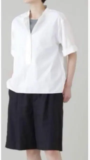 마가렛 호웰 린넨 100% 하프 팬츠 블랙 L 사이즈 여름 린넨