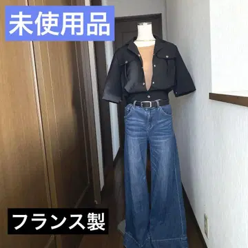 미사용품 프랑스제 봄/여름/가을 반팔 자켓 블루종