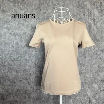 아뉴앙스 anuans 크루넥 컷 상의 베이지