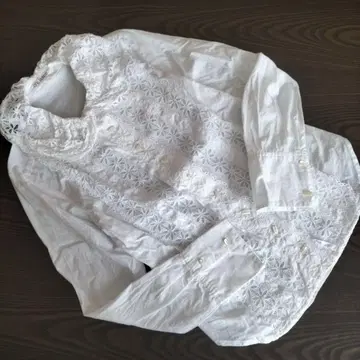 제인 마플 레이스 화이트 긴팔 셔츠 블라우스