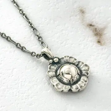 GEORG JENSEN 이어 펜던트 2002 플라워 목걸이