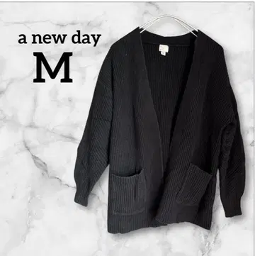a new day [M] 블랙 토퍼 가디건 긴팔 심플