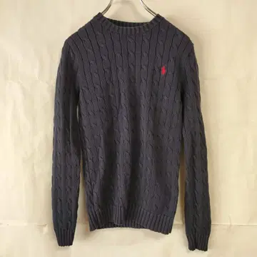 RALPH LAUREN 랄프 로렌 케이블 니트 네이비 XS