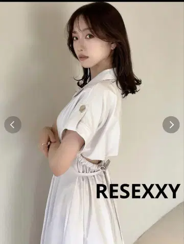 RESEXXY 리젝시 [WEB 한정판] 허리 턱 셔츠 원피스