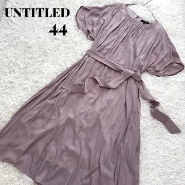 언타이틀 프론트 개더 원피스 쉬폰 플리츠 빅 사이즈 44