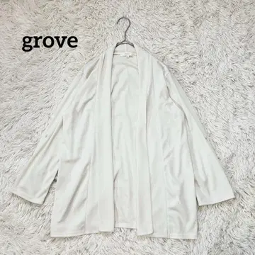 [그로브] 크롭 소매 토퍼 가디건 (M) 세탁 가능 숄칼라