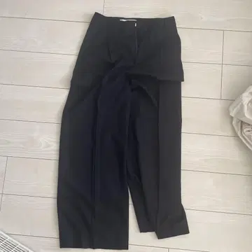 Spick & Span 블랙 와이드 팬츠