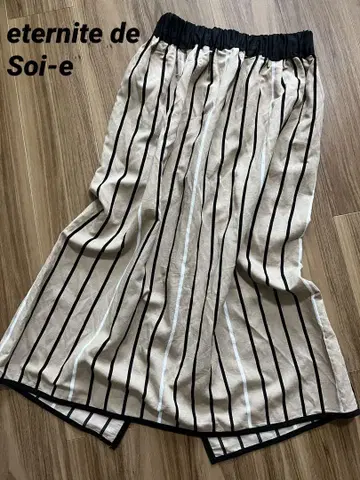 [ eternite de Soi-e ] 스트라이프 패턴 롱 스커트