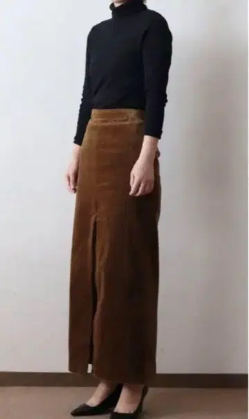AURALEE 오라리 롱 스커트 코듀로이