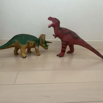 공룡 45cm 피규어 세트 트리케라톱스와 티라노사우루스