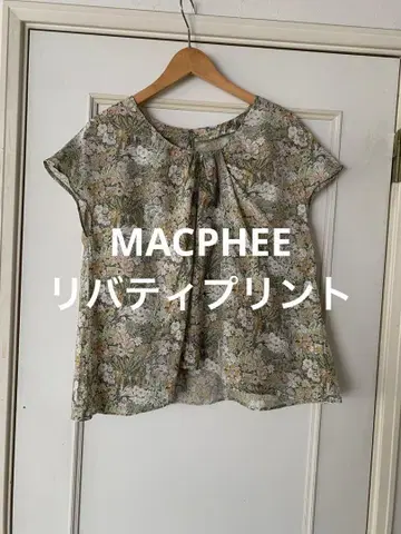 MACPHEE 맥피 리버티 프린트 블라우스 38