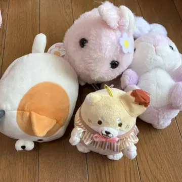귀여운 봉제 인형 세트 (개, 토끼, 곰)