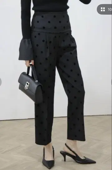 AMELY 하트 무늬 하이웨스트 팬츠
