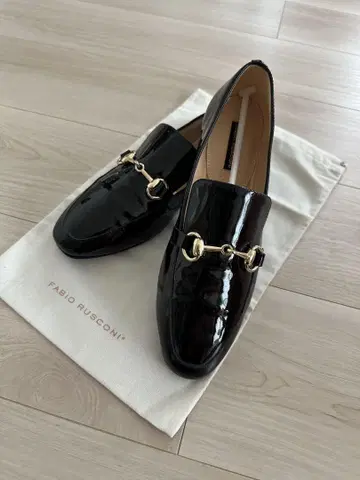 FABIO RUSCONI 블랙 로퍼