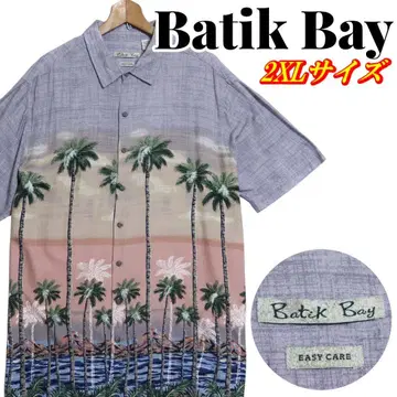 Batik Bay 바틱 베이 올 패턴 야자수 레이온 알로하 셔츠 2XL