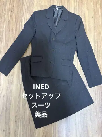 INED 셋업 취업 정장 차콜 그레이