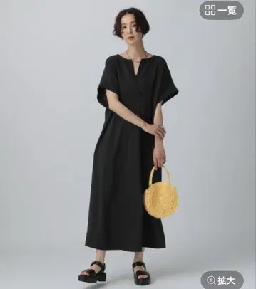 렙심 카프탄 슬릿 원피스
