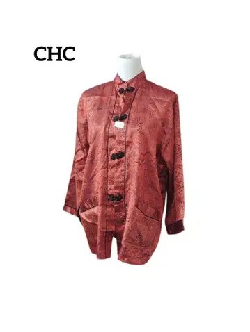 CHC 일본제 레이온 100% 풍경 자수 프린트 차이나 블라우스 셔츠