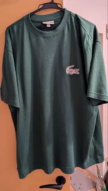 LACOSTE 다크 그린 티셔츠 US L