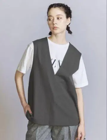 BEAUTY&YOUTH 23SS 트리코 티셔츠 베스트