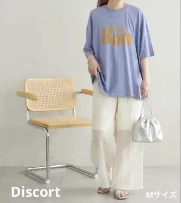 Discor 빈티지풍 그래픽 티셔츠 유니섹스 M 사이즈